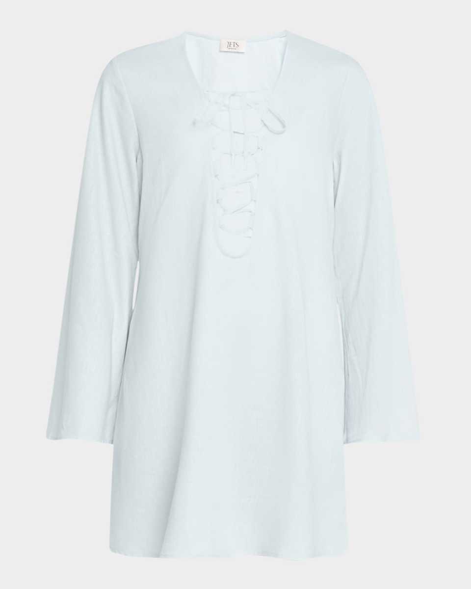 Tie-Front Mini Dress Coverup